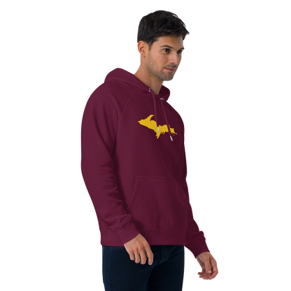 Michigan Upper Peninsula Hoodie (w/ Gold UP Outline) | Unisex Organic