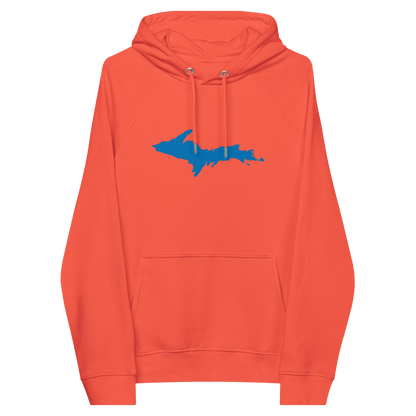 Michigan Upper Peninsula Hoodie (w/ Azure UP Outline) | Unisex Organic