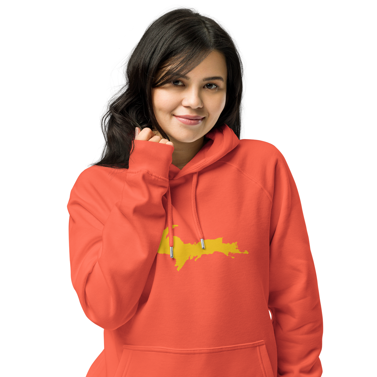 Michigan Upper Peninsula Hoodie (w/ Gold UP Outline) | Unisex Organic