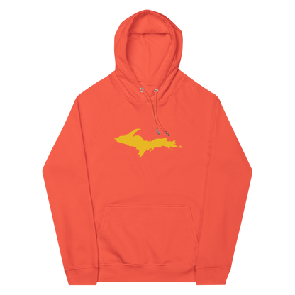 Michigan Upper Peninsula Hoodie (w/ Gold UP Outline) | Unisex Organic