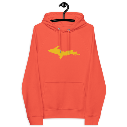 Michigan Upper Peninsula Hoodie (w/ Gold UP Outline) | Unisex Organic