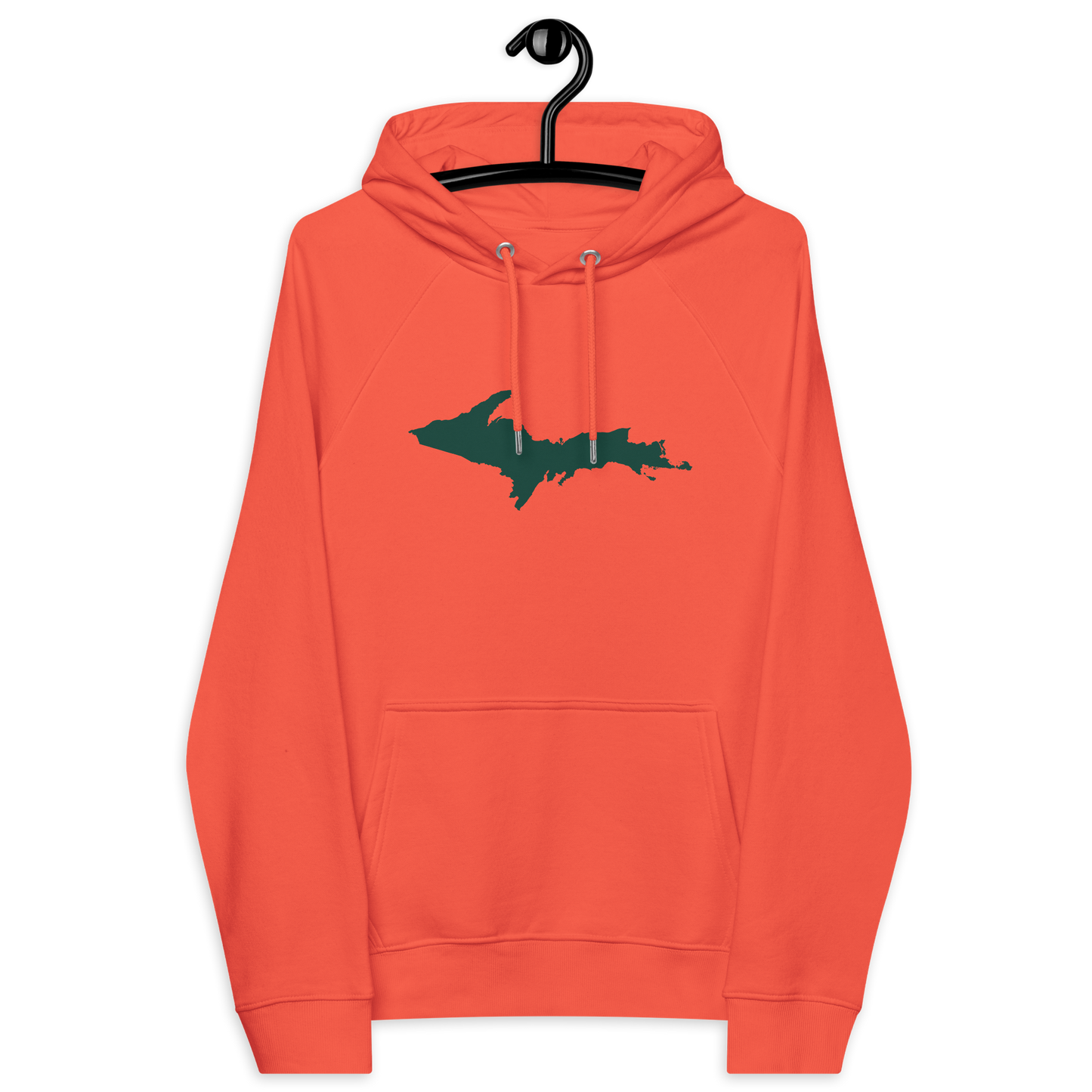 Michigan Upper Peninsula Hoodie (w/ Green UP Outline) | Organic Unisex