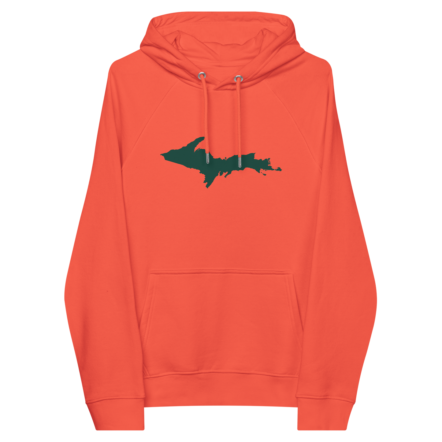 Michigan Upper Peninsula Hoodie (w/ Green UP Outline) | Organic Unisex