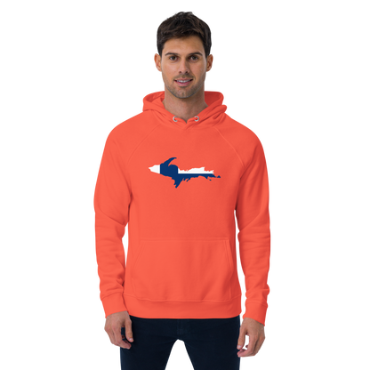 Michigan Upper Peninsula Hoodie (w/ UP Finland Flag Outline) | Unisex Organic