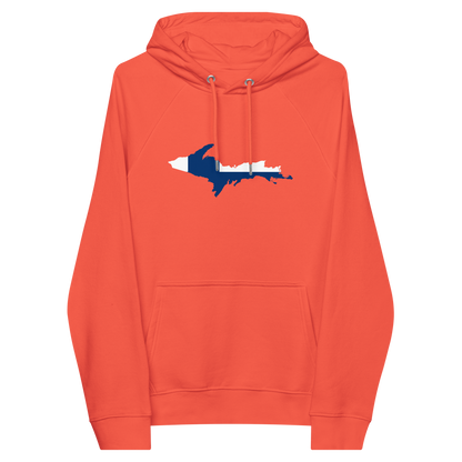 Michigan Upper Peninsula Hoodie (w/ UP Finland Flag Outline) | Unisex Organic