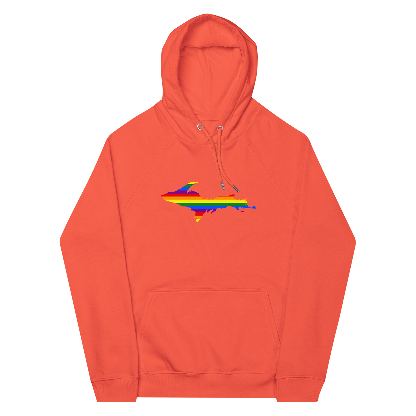 Michigan Upper Peninsula Hoodie (w/ UP Pride Flag Outline) | Unisex Organic