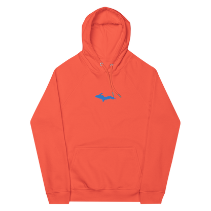 Michigan Upper Peninsula Hoodie (w/ Embroidered Azure UP Outline) | Unisex Organic
