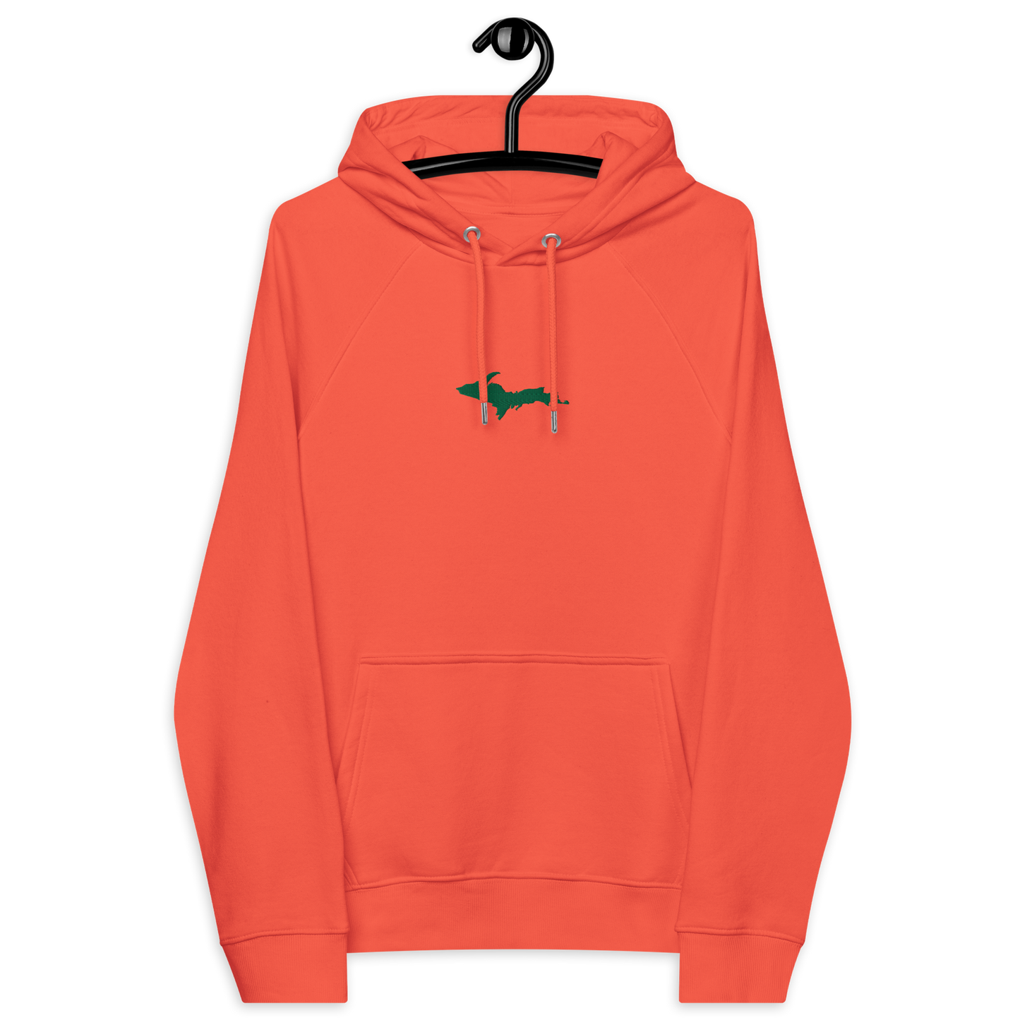 Michigan Upper Peninsula Hoodie (w/ Embroidered Green UP Outline) | Unisex Organic