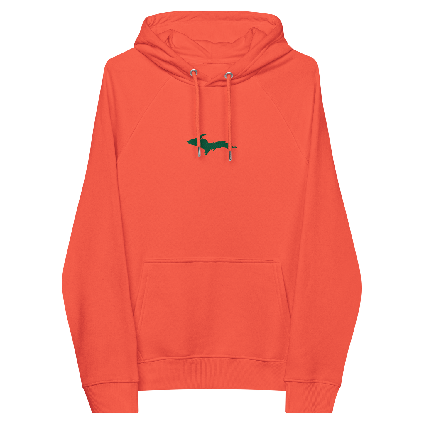 Michigan Upper Peninsula Hoodie (w/ Embroidered Green UP Outline) | Unisex Organic