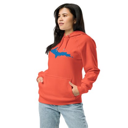 Michigan Upper Peninsula Hoodie (w/ Azure UP Outline) | Unisex Organic