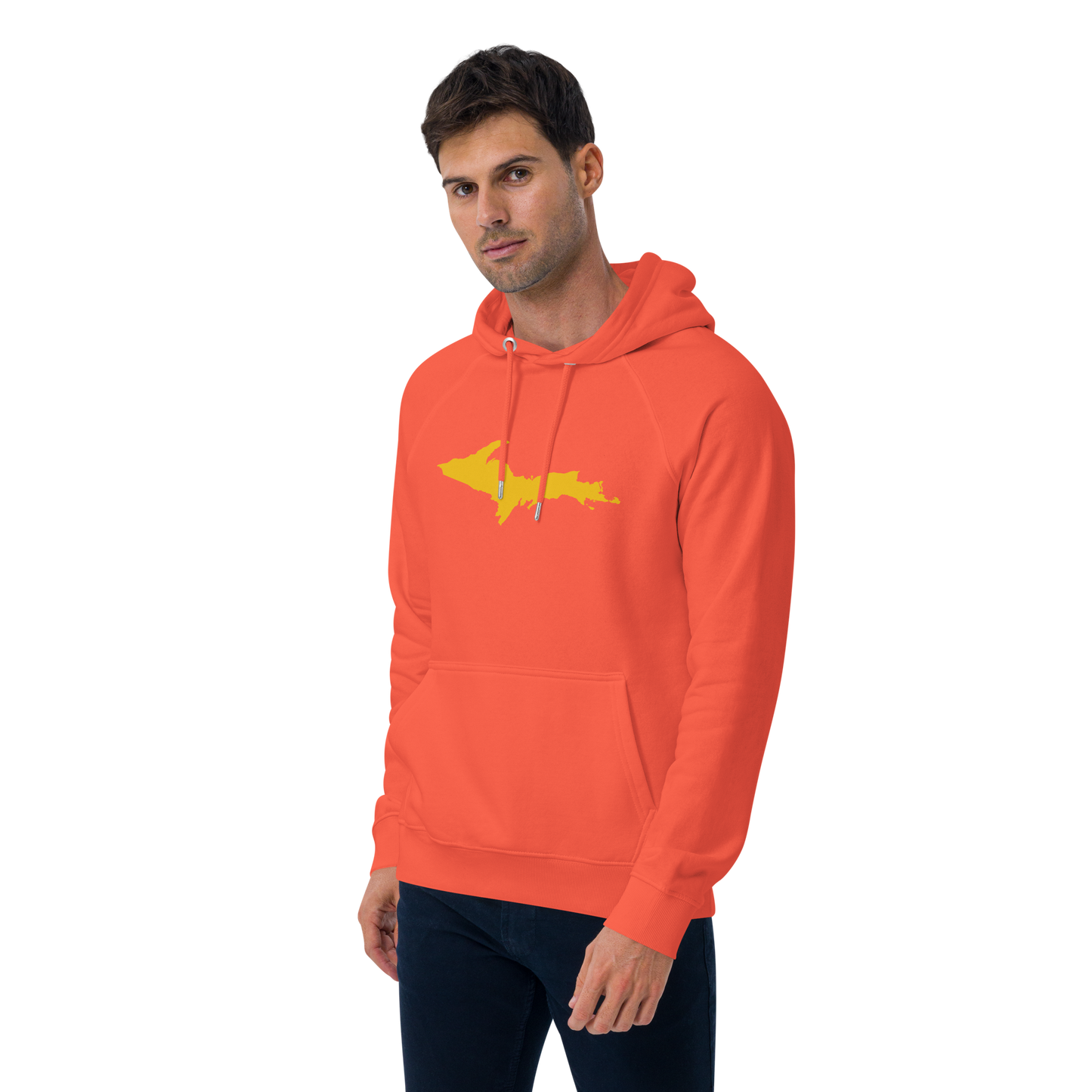 Michigan Upper Peninsula Hoodie (w/ Gold UP Outline) | Unisex Organic