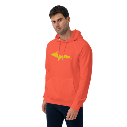 Michigan Upper Peninsula Hoodie (w/ Gold UP Outline) | Unisex Organic