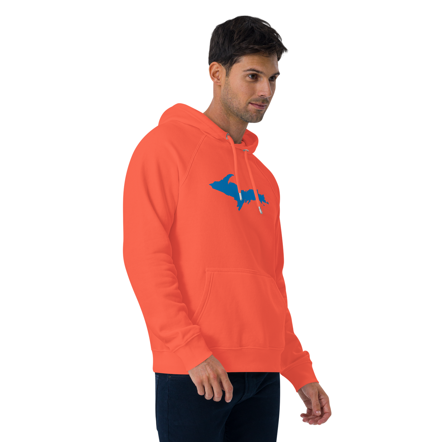 Michigan Upper Peninsula Hoodie (w/ Azure UP Outline) | Unisex Organic