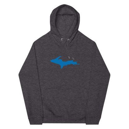 Michigan Upper Peninsula Hoodie (w/ Azure UP Outline) | Unisex Organic