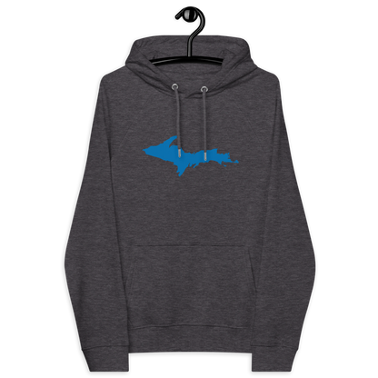 Michigan Upper Peninsula Hoodie (w/ Azure UP Outline) | Unisex Organic