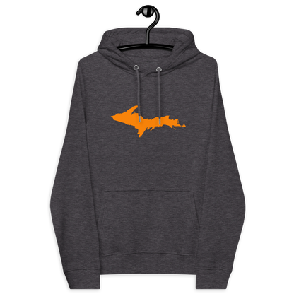 Michigan Upper Peninsula Hoodie (w/ Orange UP Outline) | Unisex Organic