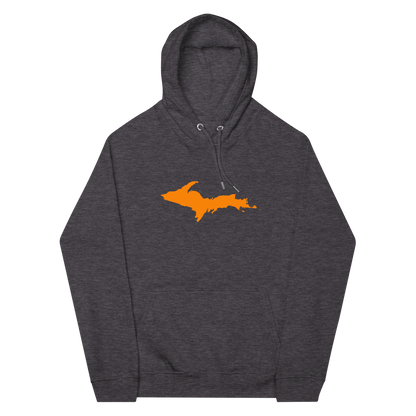 Michigan Upper Peninsula Hoodie (w/ Orange UP Outline) | Unisex Organic