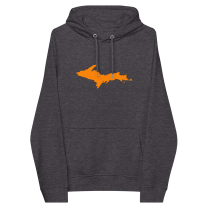 Michigan Upper Peninsula Hoodie (w/ Orange UP Outline) | Unisex Organic