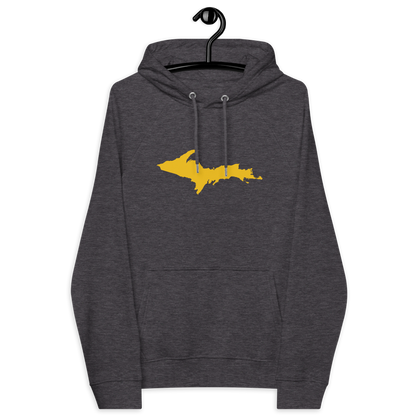 Michigan Upper Peninsula Hoodie (w/ Gold UP Outline) | Unisex Organic