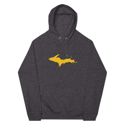 Michigan Upper Peninsula Hoodie (w/ Gold UP Outline) | Unisex Organic