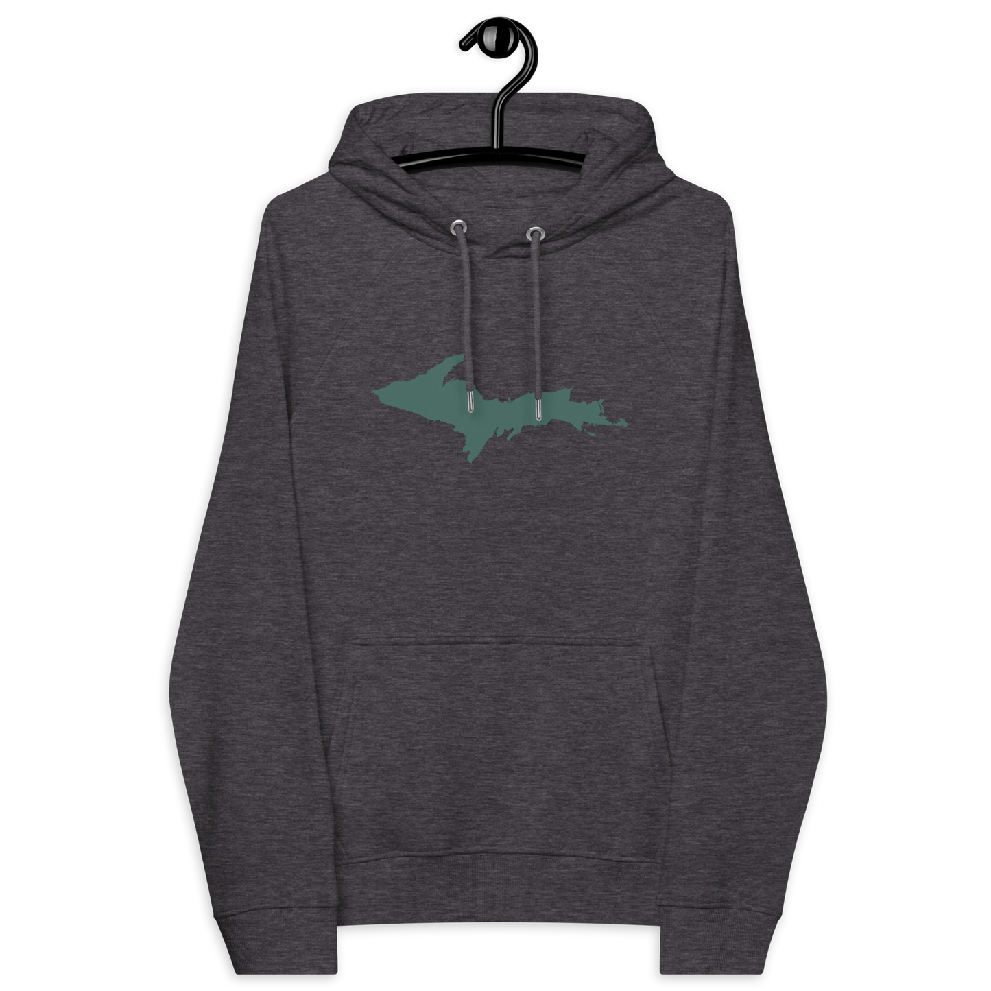 Michigan Upper Peninsula Hoodie (w/ Green UP Outline) | Organic Unisex