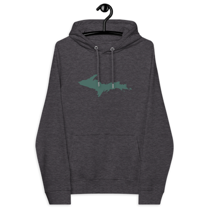 Michigan Upper Peninsula Hoodie (w/ Green UP Outline) | Organic Unisex