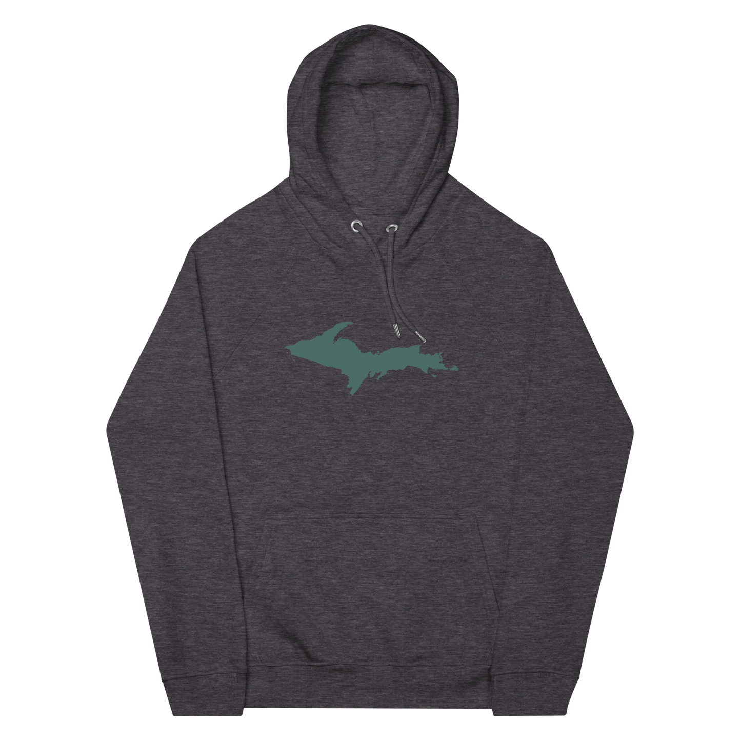 Michigan Upper Peninsula Hoodie (w/ Green UP Outline) | Organic Unisex