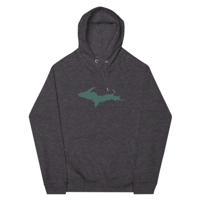 Michigan Upper Peninsula Hoodie (w/ Green UP Outline) | Organic Unisex