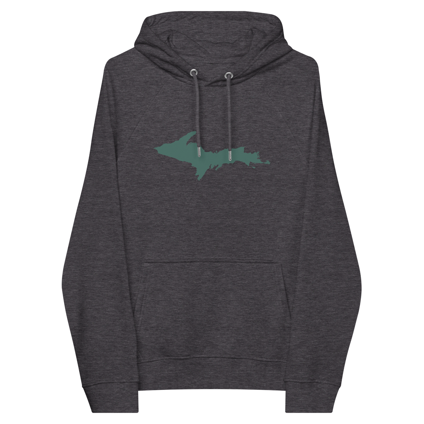 Michigan Upper Peninsula Hoodie (w/ Green UP Outline) | Organic Unisex