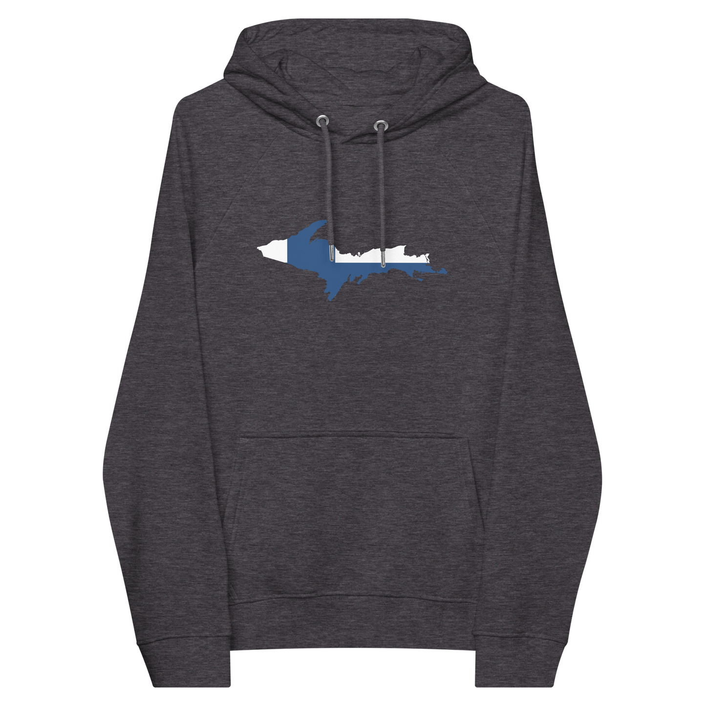 Michigan Upper Peninsula Hoodie (w/ UP Finland Flag Outline) | Unisex Organic