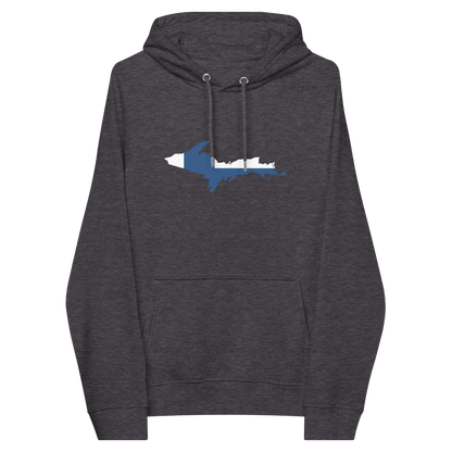 Michigan Upper Peninsula Hoodie (w/ UP Finland Flag Outline) | Unisex Organic