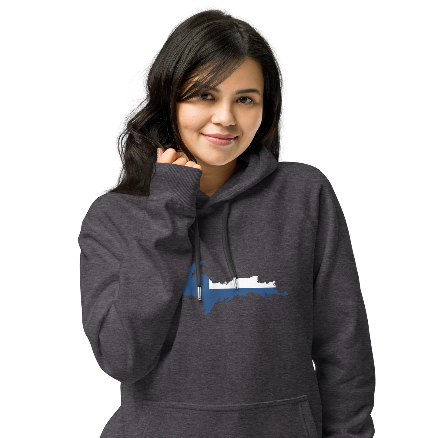 Michigan Upper Peninsula Hoodie (w/ UP Finland Flag Outline) | Unisex Organic