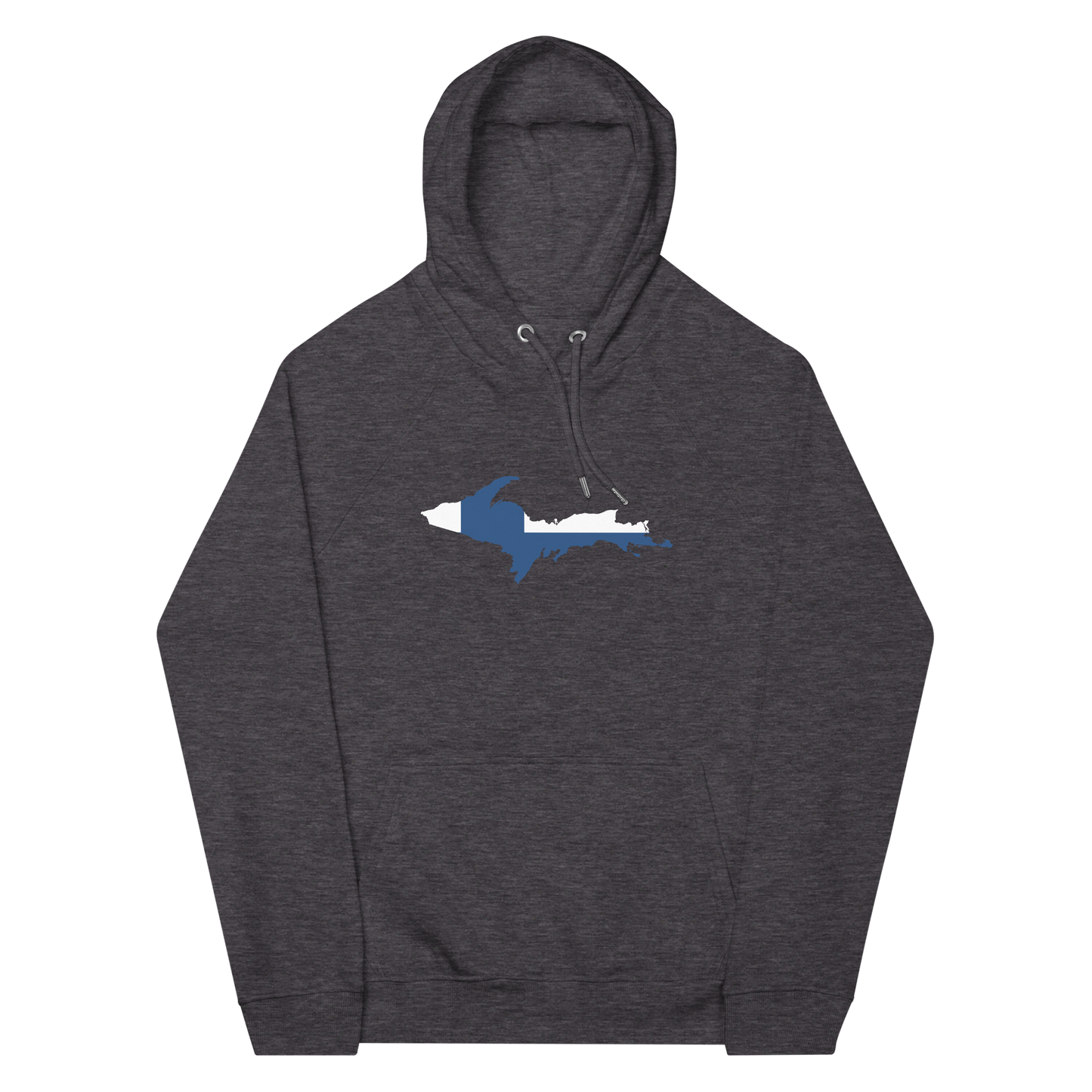 Michigan Upper Peninsula Hoodie (w/ UP Finland Flag Outline) | Unisex Organic