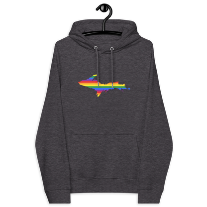 Michigan Upper Peninsula Hoodie (w/ UP Pride Flag Outline) | Unisex Organic