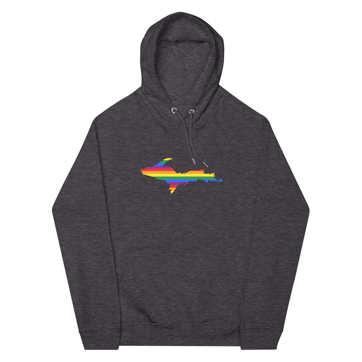 Michigan Upper Peninsula Hoodie (w/ UP Pride Flag Outline) | Unisex Organic