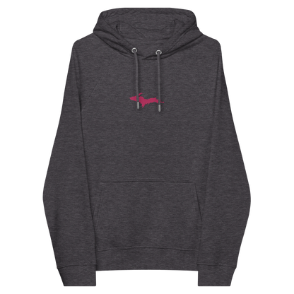 Michigan Upper Peninsula Hoodie (w/ Embroidered Pink UP Outline) | Unisex Organic