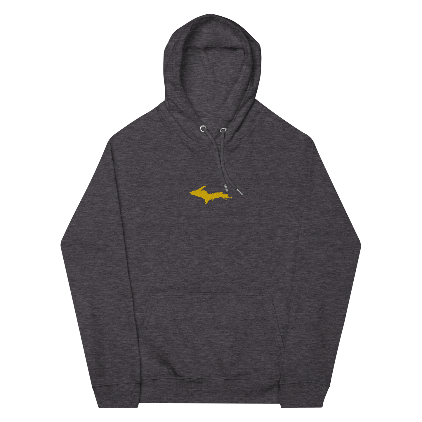 Michigan Upper Peninsula Hoodie (w/ Embroidered Gold UP Outline) | Unisex Organic