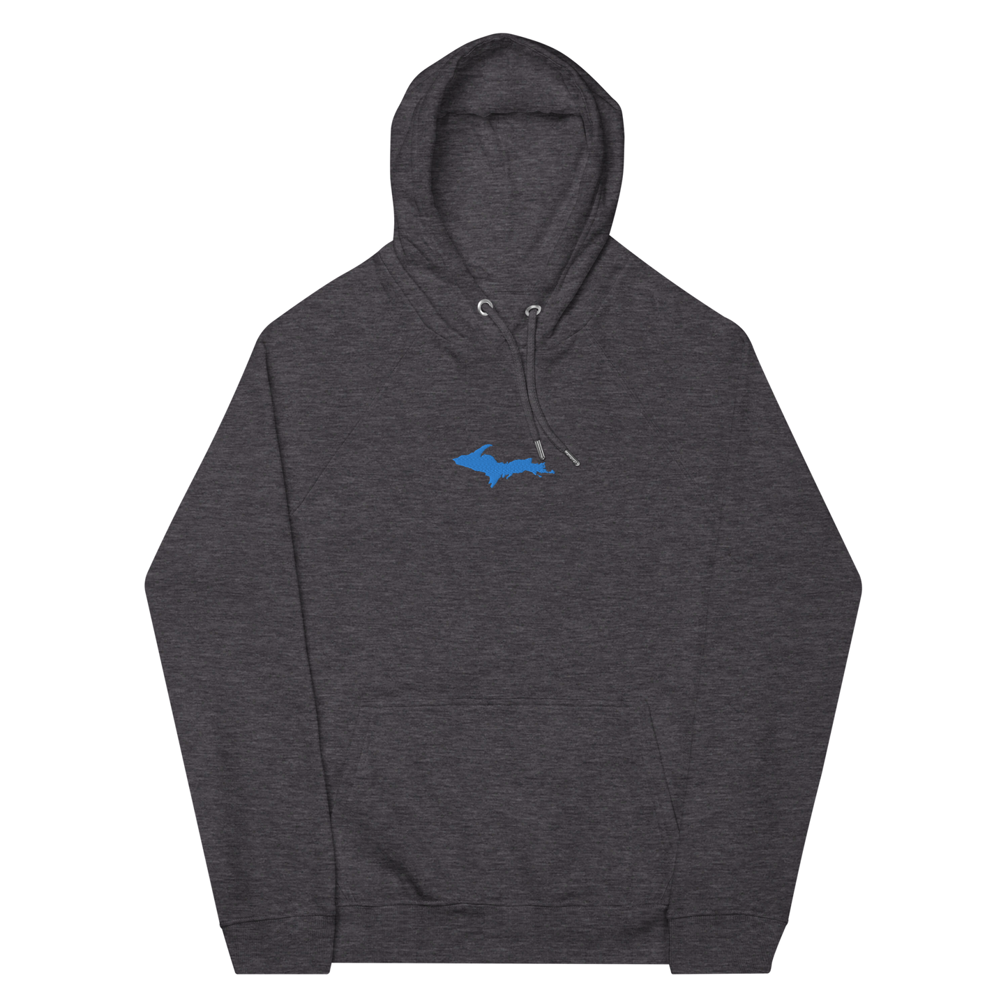 Michigan Upper Peninsula Hoodie (w/ Embroidered Azure UP Outline) | Unisex Organic