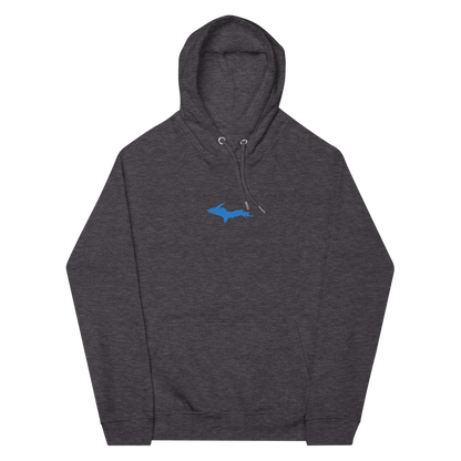 Michigan Upper Peninsula Hoodie (w/ Embroidered Azure UP Outline) | Unisex Organic