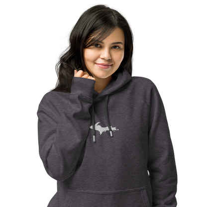 Michigan Upper Peninsula Hoodie (w/ Embroidered UP Outline) | Unisex Organic