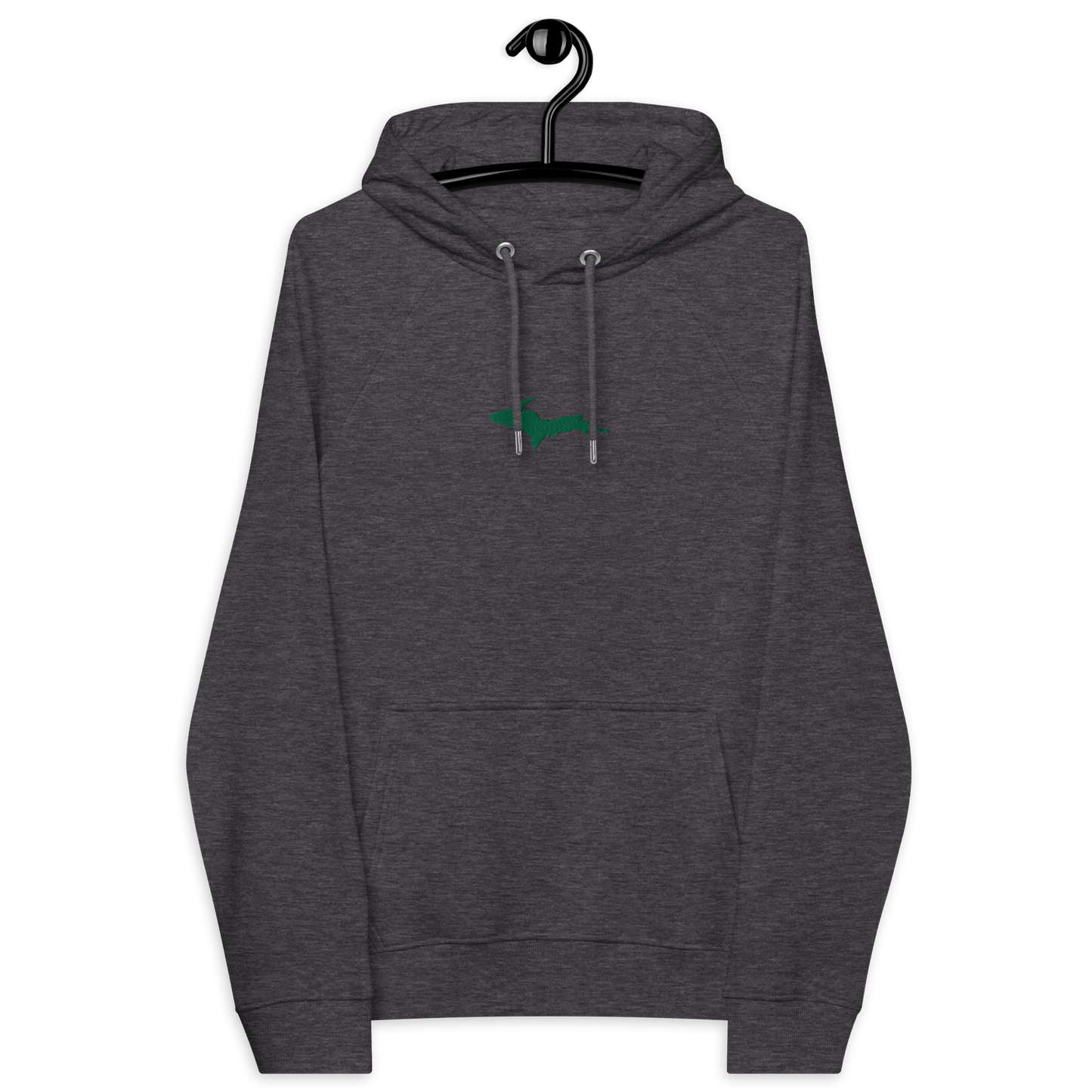 Michigan Upper Peninsula Hoodie (w/ Embroidered Green UP Outline) | Unisex Organic