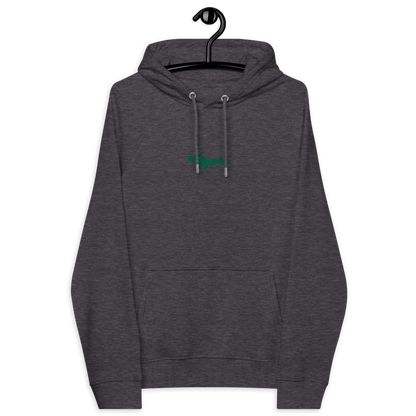 Michigan Upper Peninsula Hoodie (w/ Embroidered Green UP Outline) | Unisex Organic