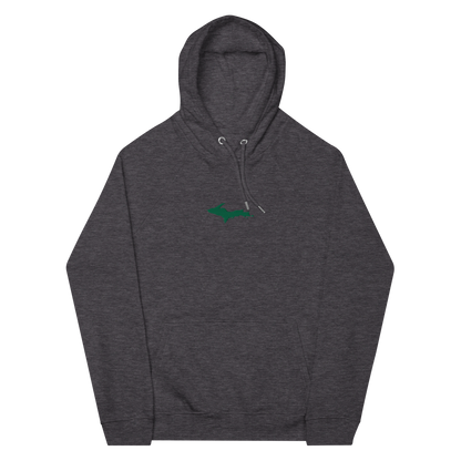 Michigan Upper Peninsula Hoodie (w/ Embroidered Green UP Outline) | Unisex Organic