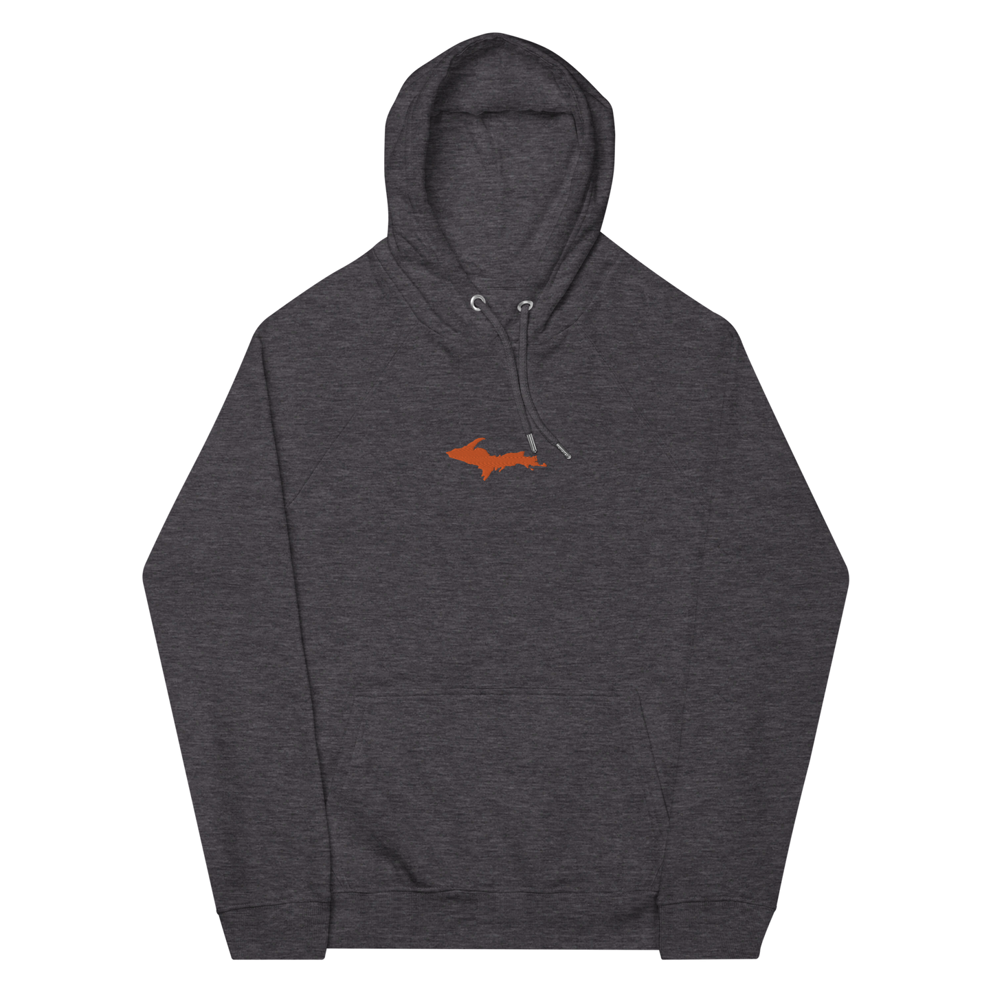 Michigan Upper Peninsula Hoodie (w/ Embroidered Orange UP Outline) | Unisex Organic