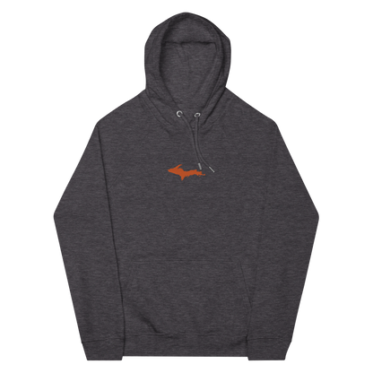 Michigan Upper Peninsula Hoodie (w/ Embroidered Orange UP Outline) | Unisex Organic