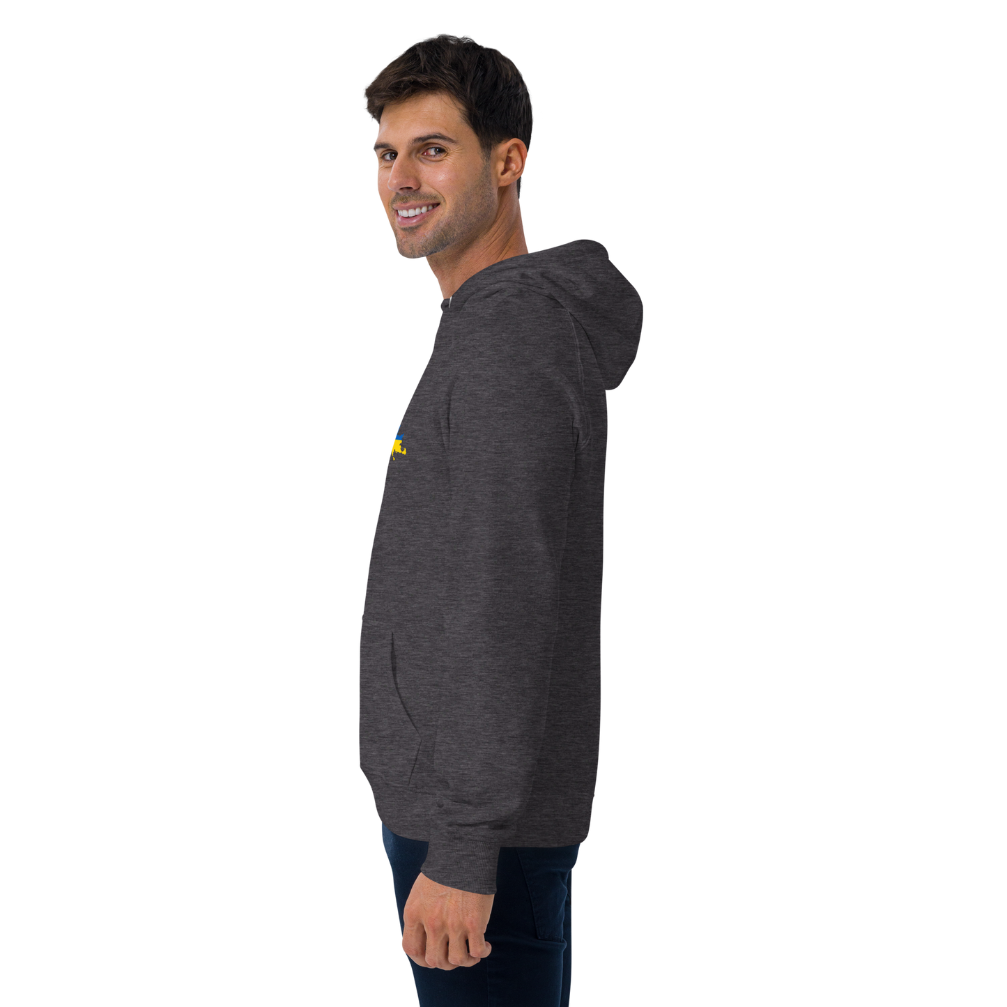 Michigan Upper Peninsula Hoodie (w/ UP Ukraine Flag Outline) | Unisex Organic