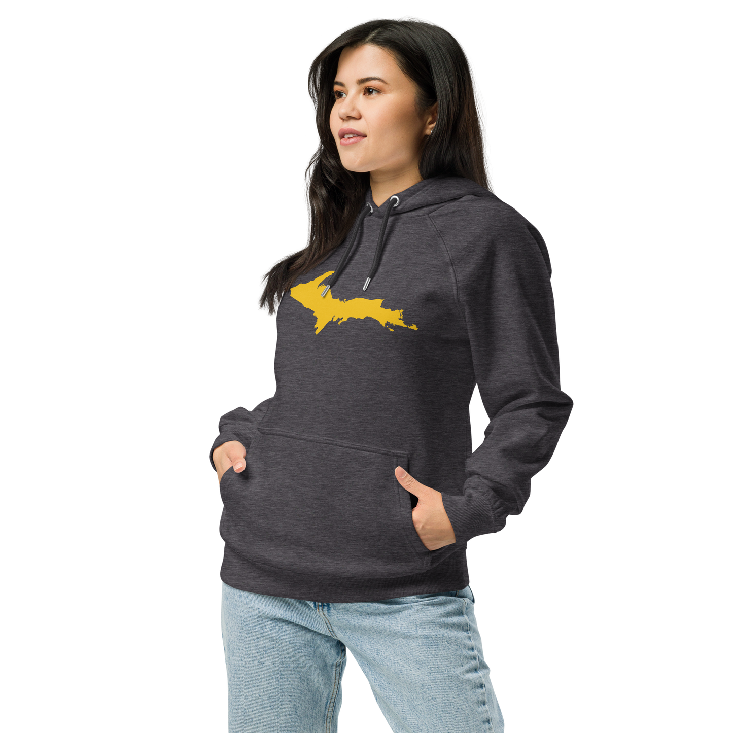 Michigan Upper Peninsula Hoodie (w/ Gold UP Outline) | Unisex Organic