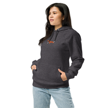 Michigan Upper Peninsula Hoodie (w/ Embroidered Orange UP Outline) | Unisex Organic