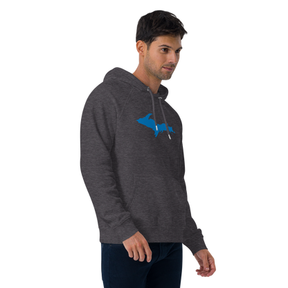 Michigan Upper Peninsula Hoodie (w/ Azure UP Outline) | Unisex Organic