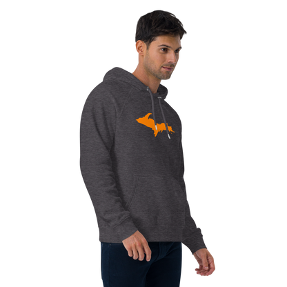 Michigan Upper Peninsula Hoodie (w/ Orange UP Outline) | Unisex Organic